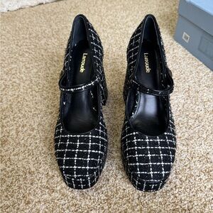 Larroude Black and White Platform Shoes NWOT